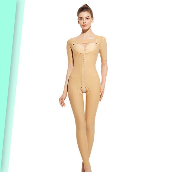 Liposuction Surgery Recovery Short Sleeve Full Body Compression Bodysuit